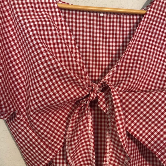 Red gingham 2-piece set - Picture 3 of 4